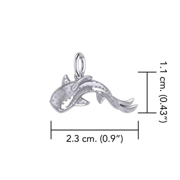 Marine Harmony Sterling Silver Whale Shark Pendant by Peter Stone TPD6224 - Jewelry